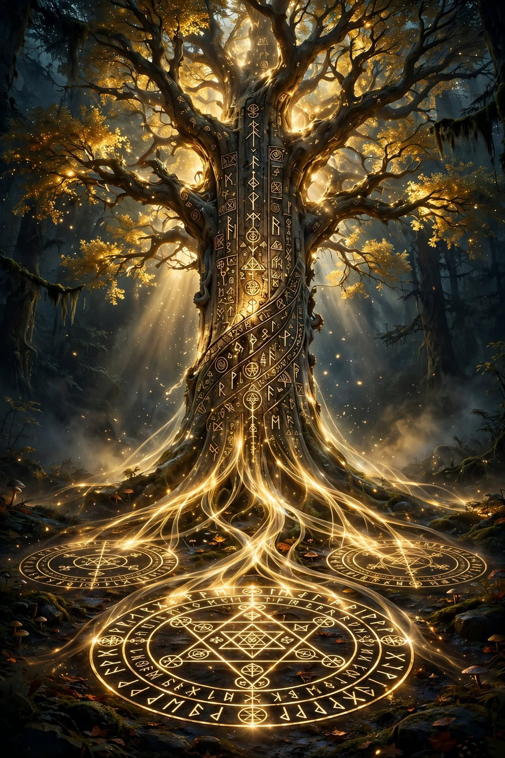 Fire & Ice Tree of Life | Digital Wallpaper & Theme Pack