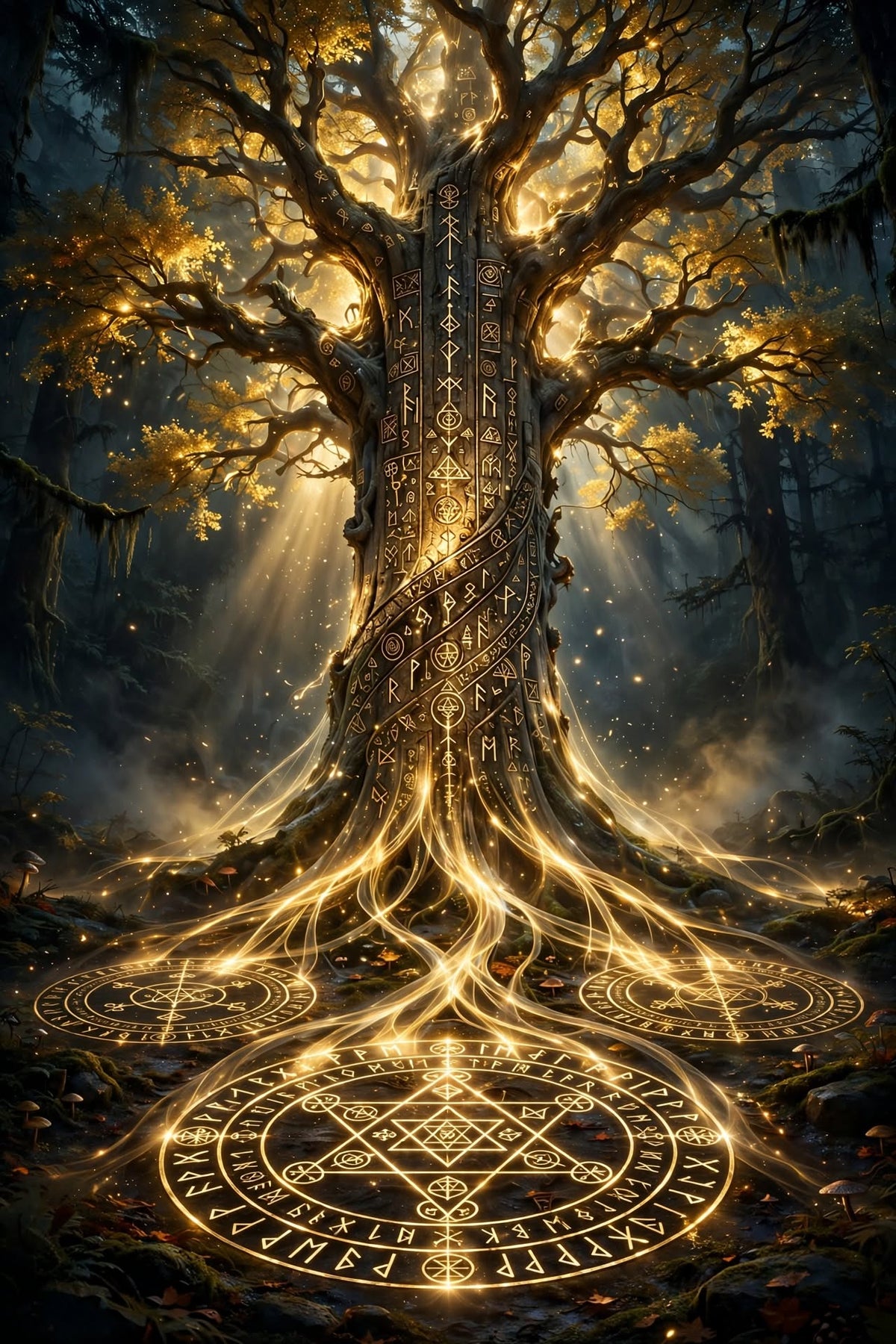 Fire & Ice Tree of Life | Digital Wallpaper & Theme Pack