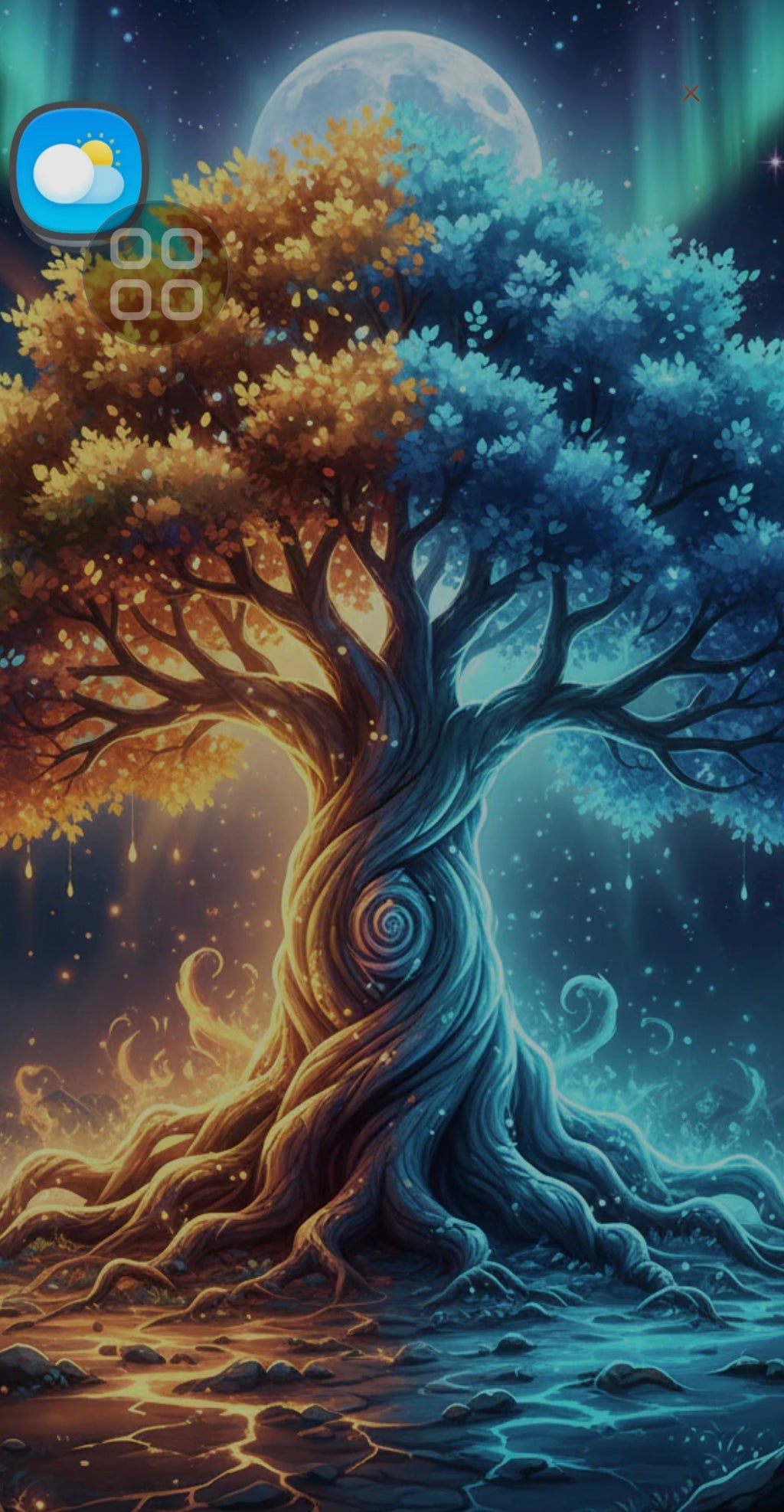 Fire & Ice Tree of Life | Digital Wallpaper & Theme Pack